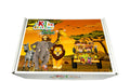 Bird’s eye view of the Safari Craft Box with all craft materials and supplies inside.