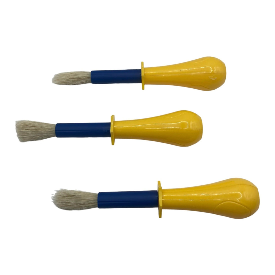 Set of 5 Jumbo Non-Roll Paint Brushes in assorted bright colours, designed with easy-grip handles and non-roll collars.