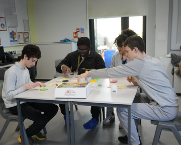 Inclusive arts and crafts activity in a UK school
