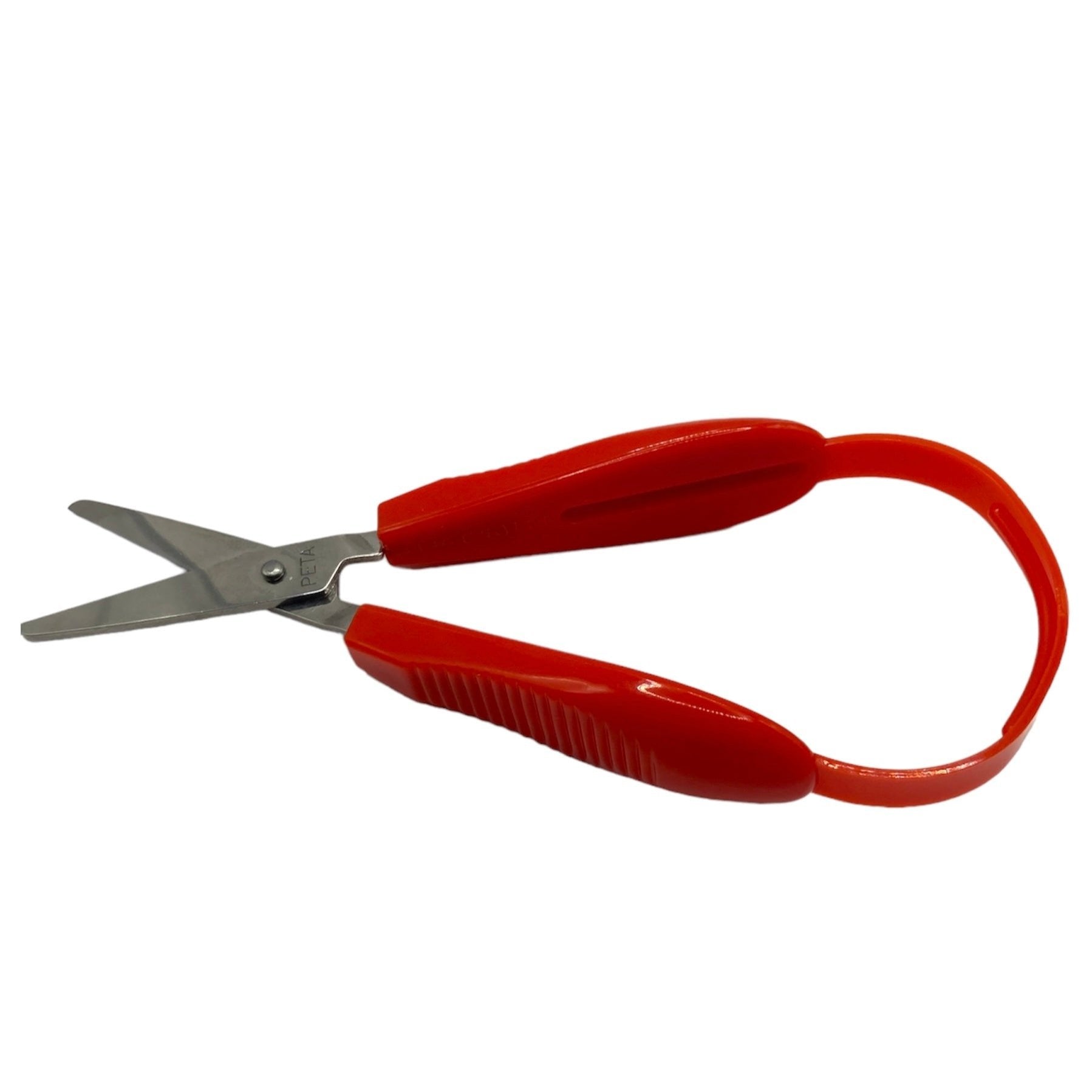 A compact, lightweight pair of mini Easi-Grip scissors with a continuous loop handle.