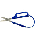 Blue right-handed Long Loop Easi-Grip Scissors, lightweight and self-opening with a long loop handle for stability.