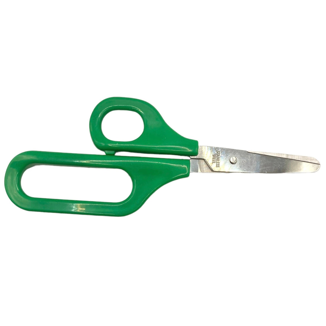 Right-handed Long Loop Scissors with blue handle, designed for children with special needs and poor motor control.