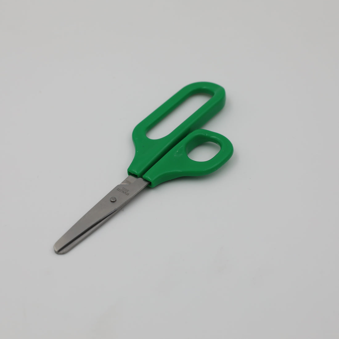 Right-handed Long Loop Scissors with blue handle, designed for children with special needs and poor motor control.