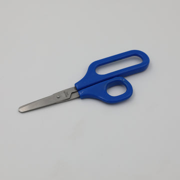 Right-handed Long Loop Scissors with blue handle, designed for children with special needs and poor motor control.