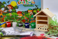 Wooden bug hotel craft activity included in the Nature Craft Kit, designed for hands-on creative learning about nature.