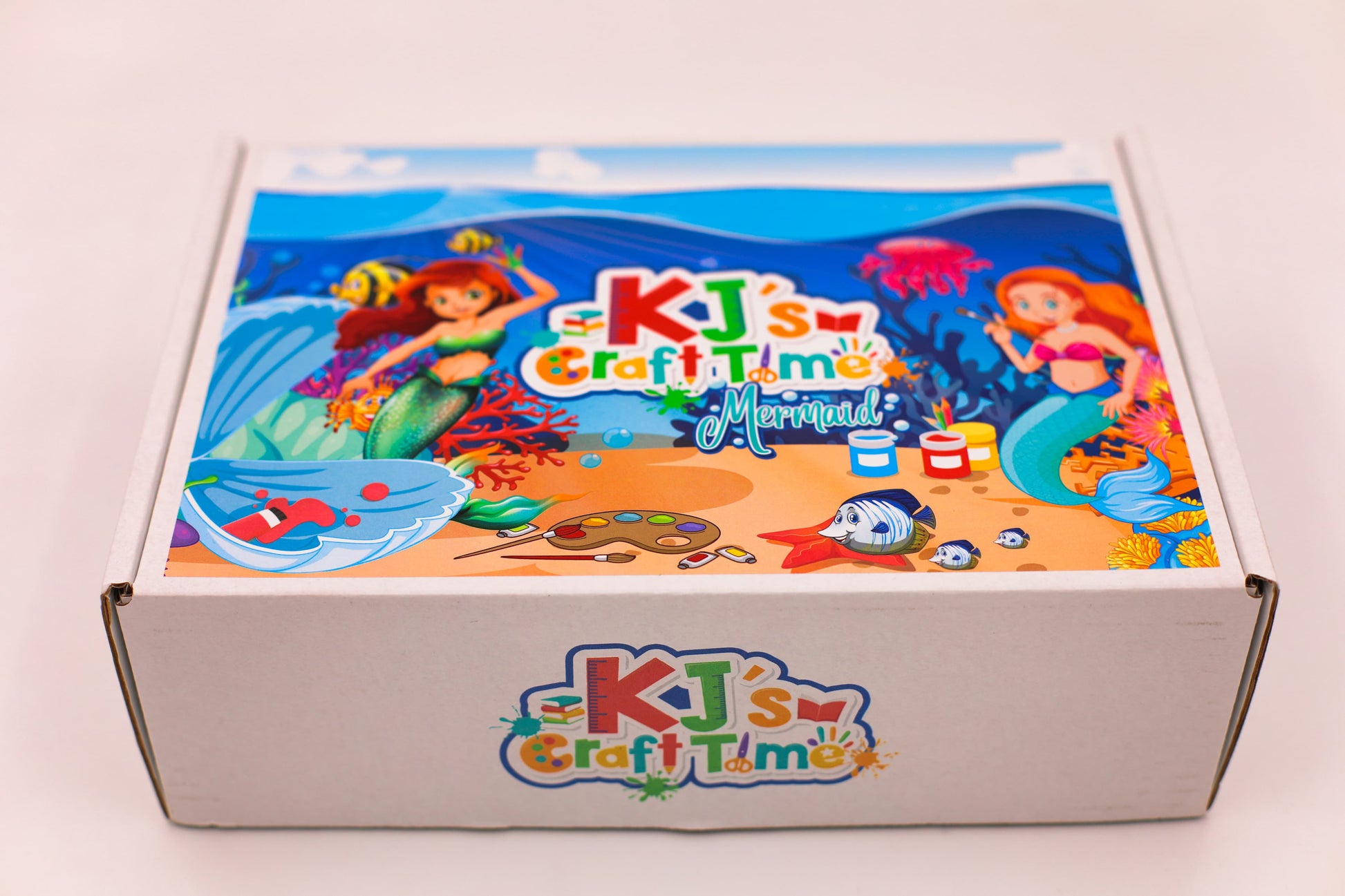 Mermaid arts and crafts kit for kids featuring a themed craft box designed for imaginative, hands-on creative activities.
